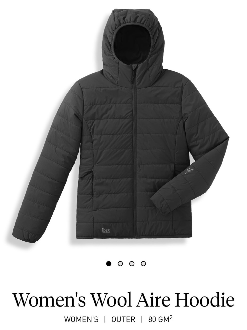 ibex Women's Wool Aire Hoodie Puffy Jacket